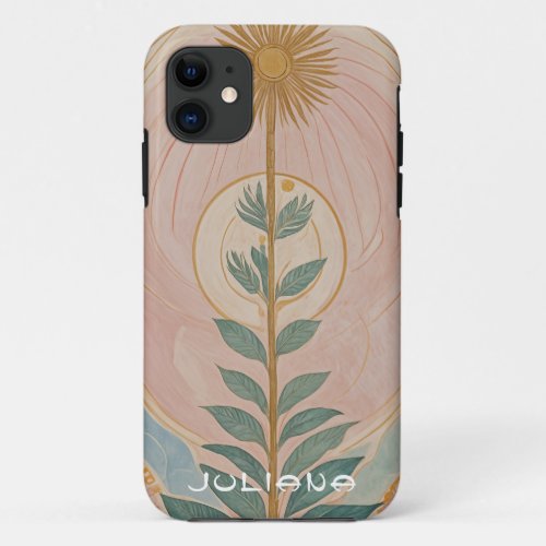 The Pastel Flora Reaching for the Sun iPhone 11 Case