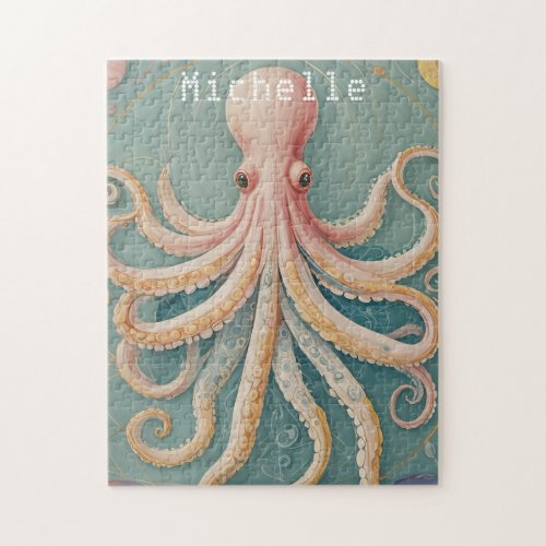 The Pastel Octopus of Enchanted Reef Jigsaw Puzzle