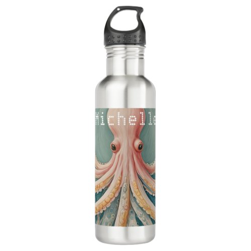 The Pastel Octopus of Enchanted Reef Stainless Steel Water Bottle