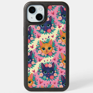 The Pastel Whiskers & Wildflowers iPhone 15 Plus Case