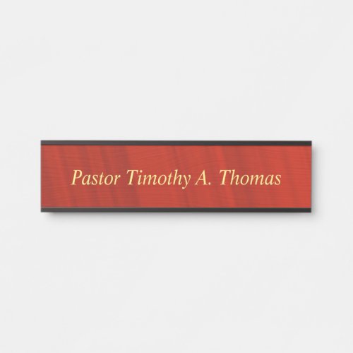 The Pastor Door Sign