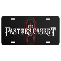 The Pastor's Casket License Plate