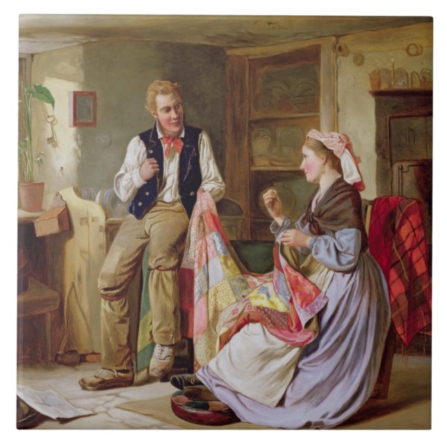 The Patchwork Quilt Ceramic Tile (Front)