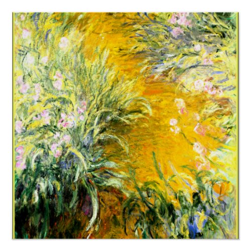 The Path through the Irises art by Claude Monet Poster