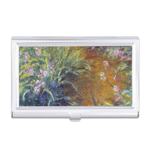 The Path Through the Irises by Claude Monet Business Card Holder