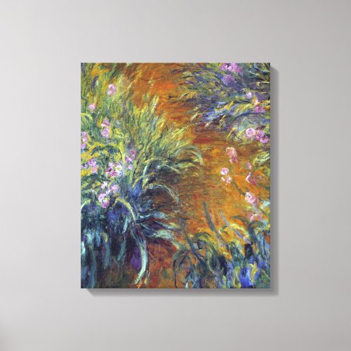 The Path Through the Irises by Claude Monet Canvas Print