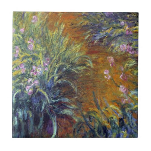 The Path Through the Irises by Claude Monet Ceramic Tile