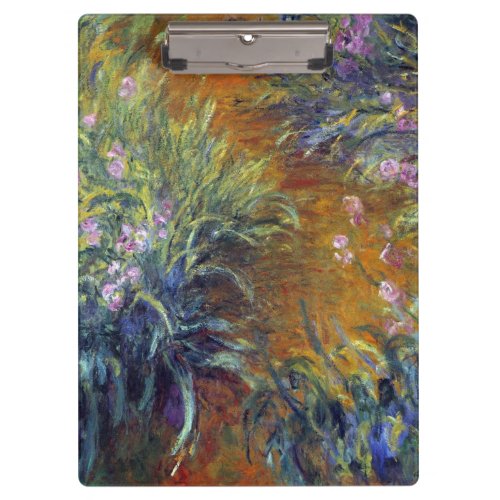 The Path Through the Irises by Claude Monet Clipboard