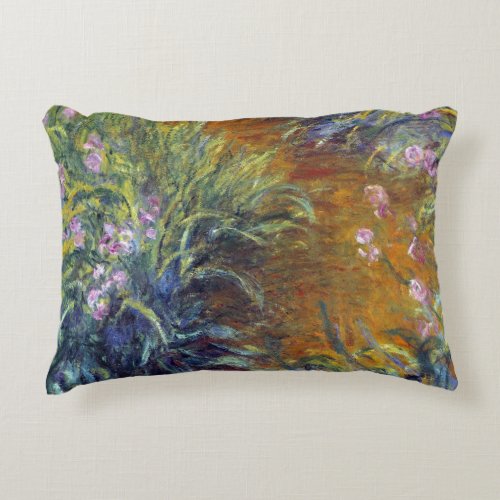 The Path Through the Irises by Claude Monet Decorative Pillow