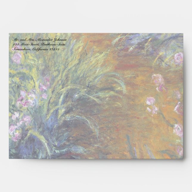 The Path Through the Irises by Claude Monet Envelope (Front)