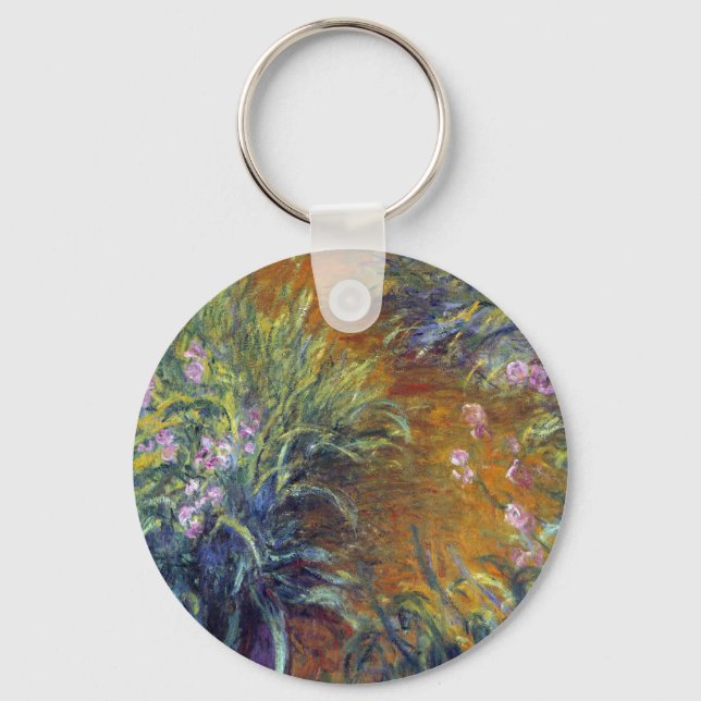 The Path Through the Irises by Claude Monet Keychain (Front)