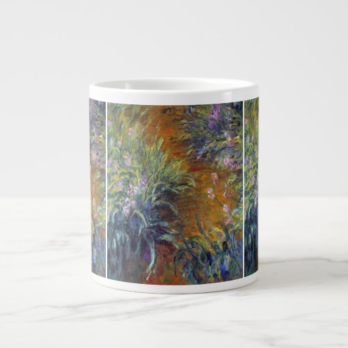 The Path Through the Irises by Claude Monet Large Coffee Mug