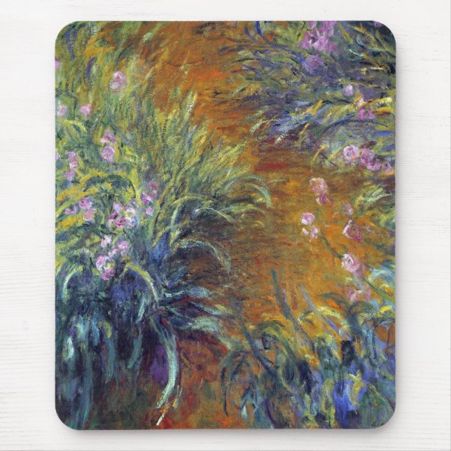 The Path Through the Irises by Claude Monet Mouse Pad (Front)