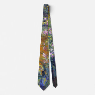 The Path Through the Irises by Claude Monet Neck Tie