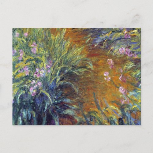 The Path Through the Irises by Claude Monet Postcard