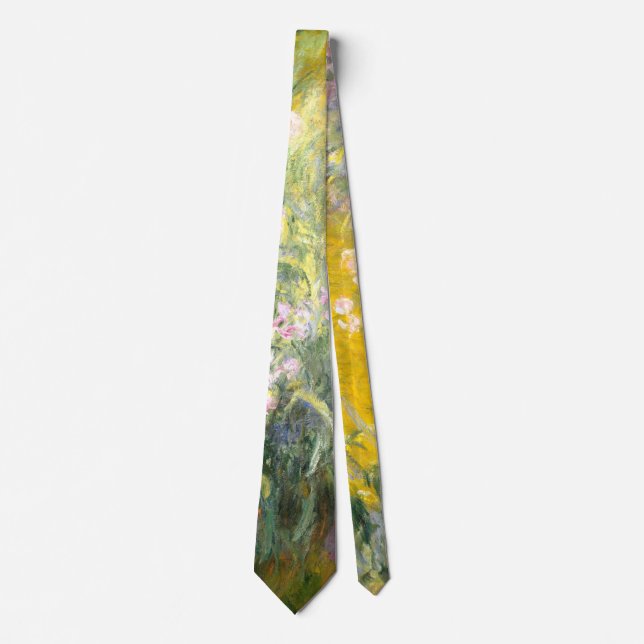 The Path through the Irises - Claude Monet Neck Tie (Front)