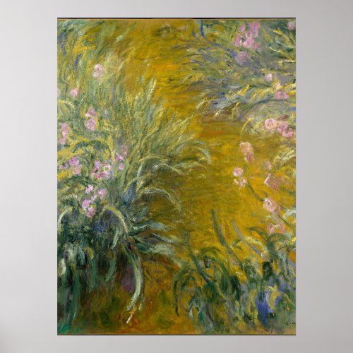 The Path through the Irises _ Claude Monet Poster