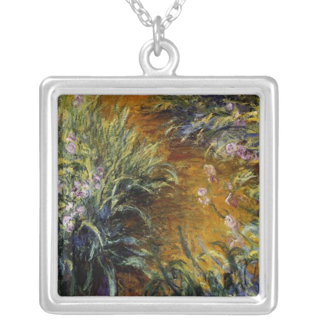 The Path Through the Irises Silver Plated Necklace (Front)