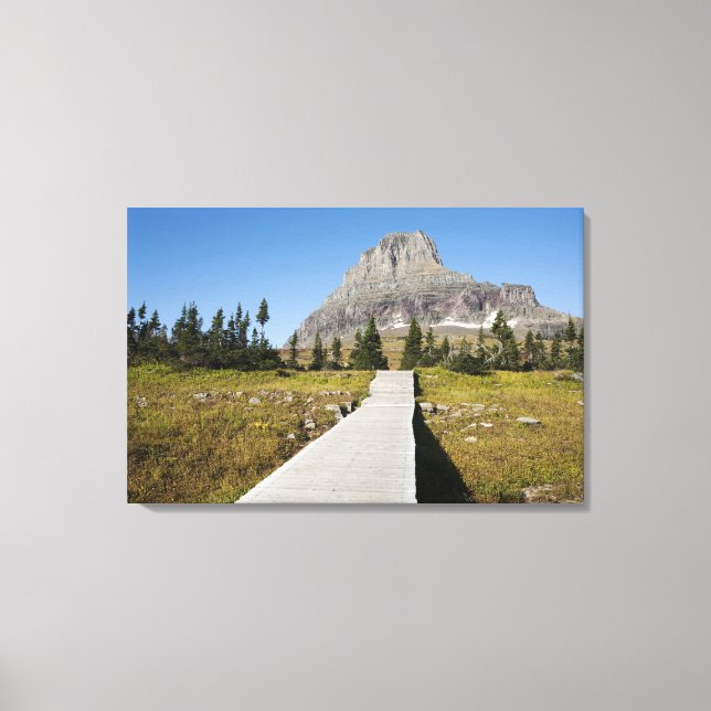The pathway to the view of Hidden Lake Canvas Print (Front)