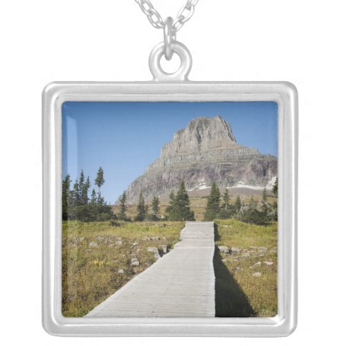 The pathway to the view of Hidden Lake Silver Plated Necklace