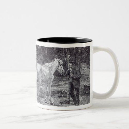 The Patient Model from Leisure Hour 1888 Two_Tone Coffee Mug
