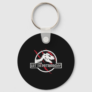 The Patriarchy Dinosaur Feminist Humor Saying Keychain