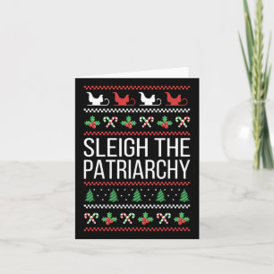 The Patriarchy Feminist Christmas Lover Women Card