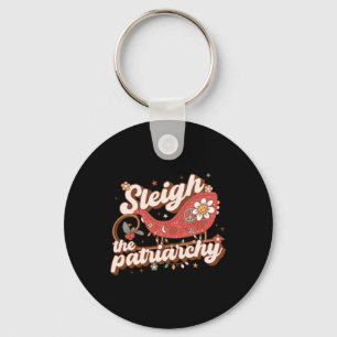 The Patriarchy Feminist Feminism Meme Retro Christ Keychain
