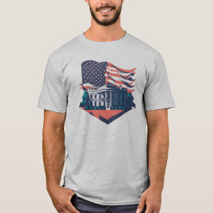 The Patriotic White House, Retro T-Shirt