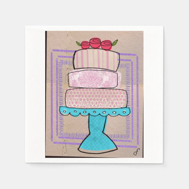 The Patterened Pastel Tower Napkins (Front)