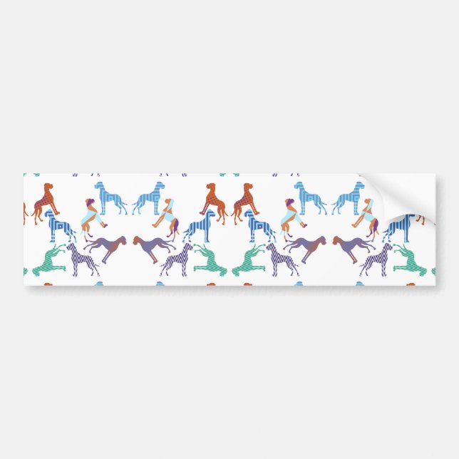 the pattern Great Dane pattern Bumper Sticker (Front)