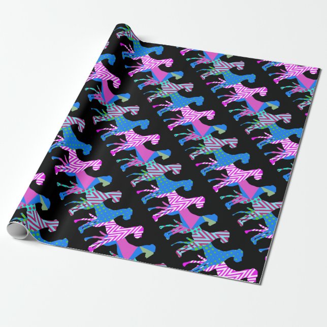The Pattern Great Dane Wrapping Paper (Unrolled)