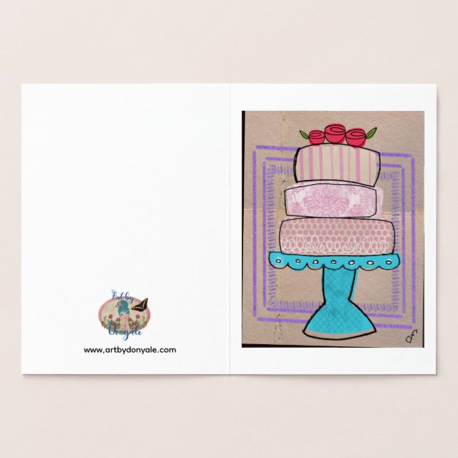 The Patterned Pastel Tower Foil Card (Inside)