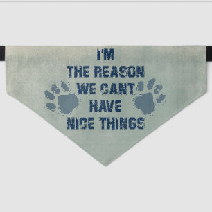 The Paw Print of Destruction. Pet Bandana Collar