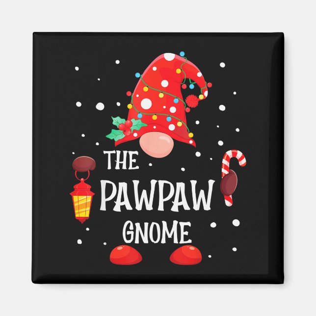 The Pawpaw Gnome Matching Family Christmas Gnome P Magnet (Front)