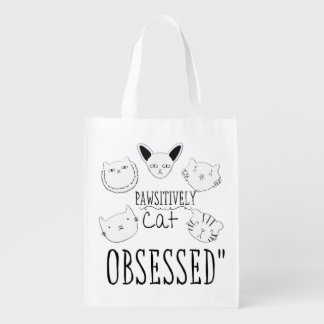 The "Pawsitively Cat Obsessed" Grocery Bag