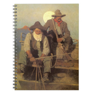 The Pay Stage by NC Wyeth, Vintage Cowboys Notebook