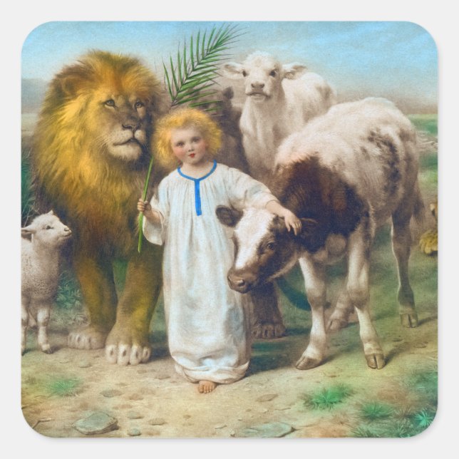 The Peace, 1896 by William Strutt Square Sticker (Front)