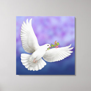 The Peace Dove Wrapped Canvas Print