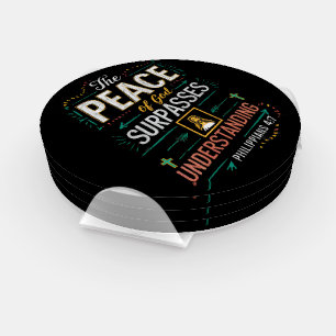 The peace of God surpasses understanding. Coaster Set
