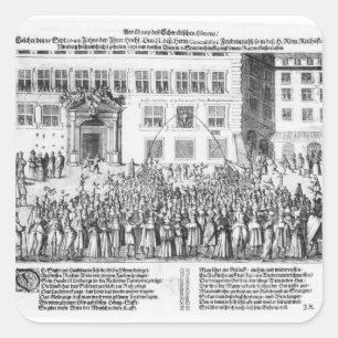 The Peace of Nuremberg, 25th September 1649 Square Sticker