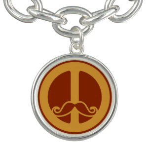 The Peace Stache bracelet / charm