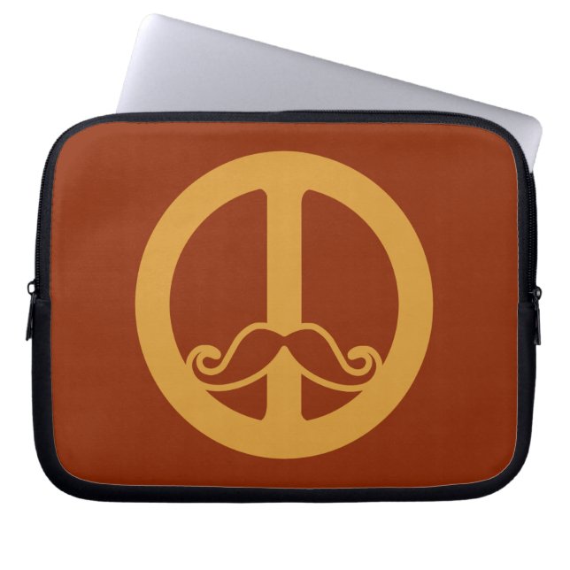 The Peace Stache custom laptop sleeve (Front)