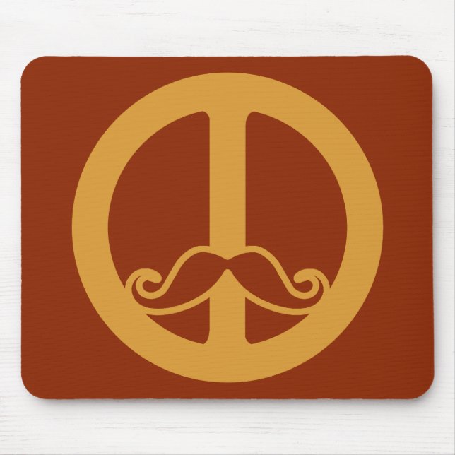 The Peace Stache custom mousepad (Front)