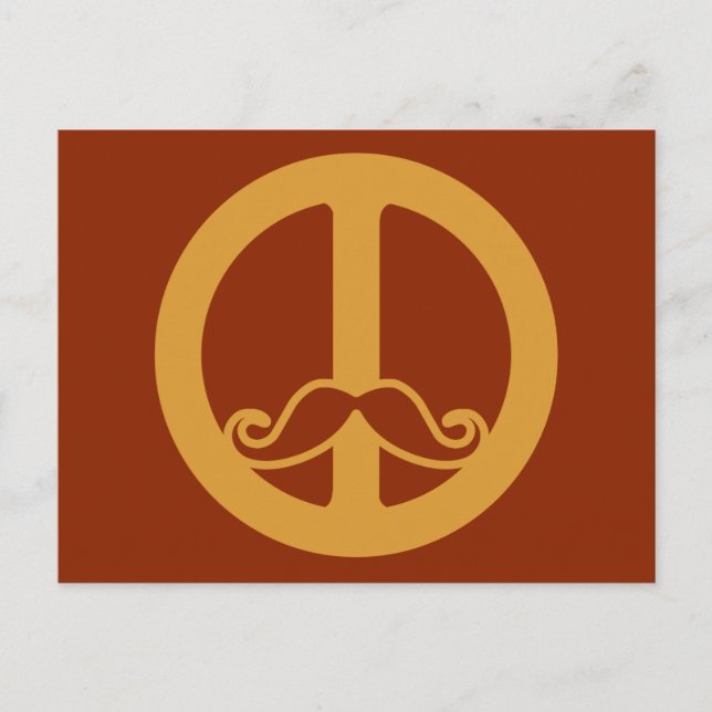 The Peace Stache custom postcard (Front)