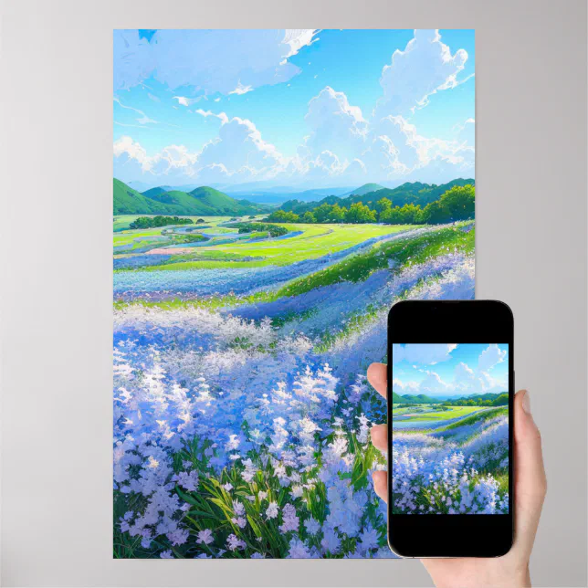 The Peaceful Blue Valley Poster Zazzle
