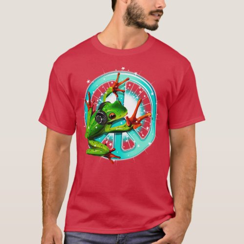 The Peaceful Peace Frog T_Shirt