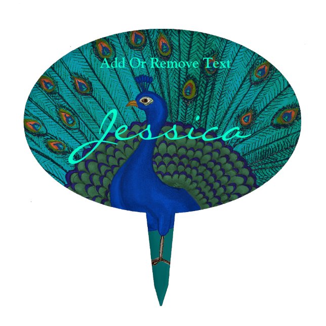 The Peacock Cake Topper (Front)