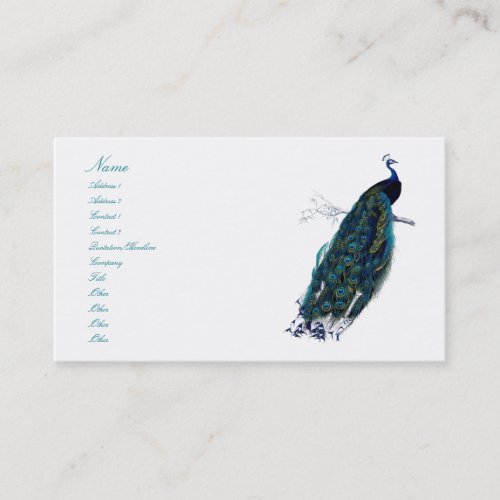 The Peacock Collection Business Card Template