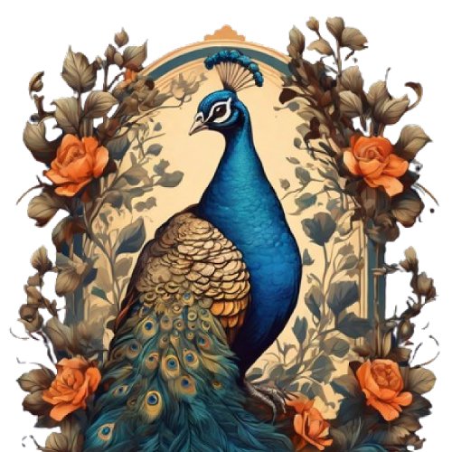 The peacock face t shirt design